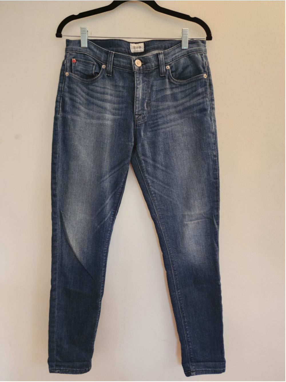 HUDSON Nico Midrise Ankle Super Skinny Jeans 28 Medium Wash